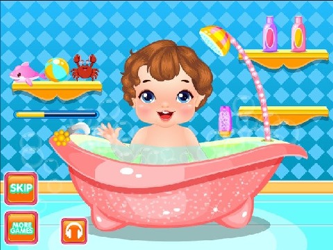新鲜的宝宝洗澡游戏