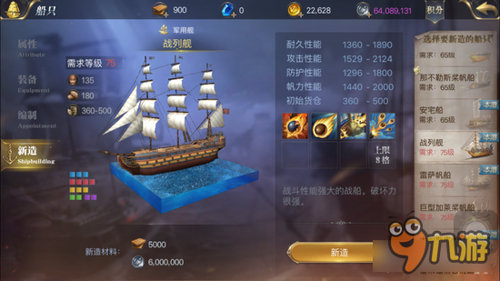 大航海之路75级用什么船比较好 三大船只深度分析