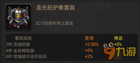 列王的纷争圣光庇护者套装介绍 上帝保佑我
