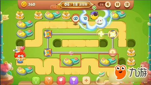 保卫萝卜3手游冒险模式游乐场 第4关金萝卜攻略