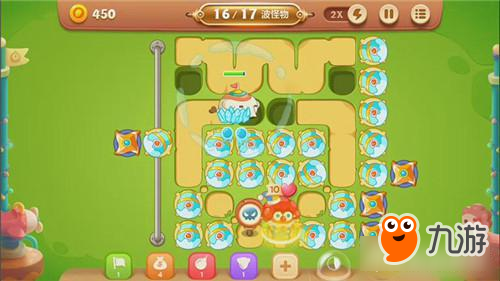 保卫萝卜3手游冒险模式游乐场 第16关金萝卜攻略