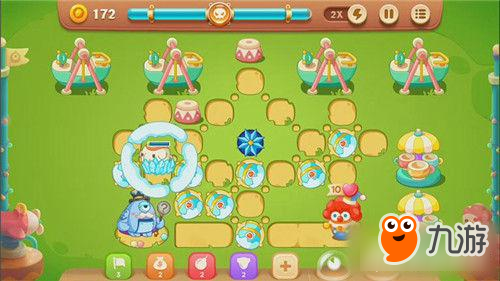 保卫萝卜3手游冒险模式游乐场 第10关金萝卜攻略