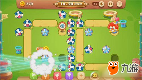 保卫萝卜3手游冒险模式游乐场 第8关金萝卜攻略