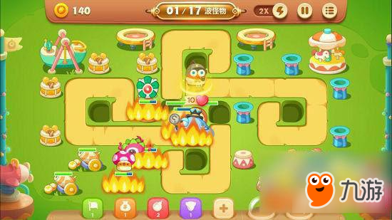 保卫萝卜3手游冒险模式游乐场 第60关玩法攻略