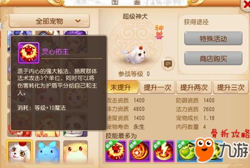 梦幻西游手游超级神犬评测 技能内丹如何选择