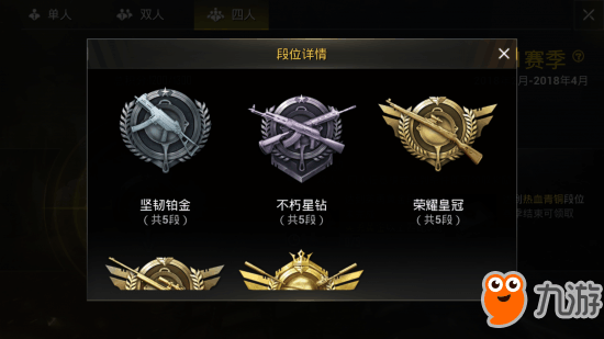 《绝地求生刺激战场》段位分数 段位分数查看