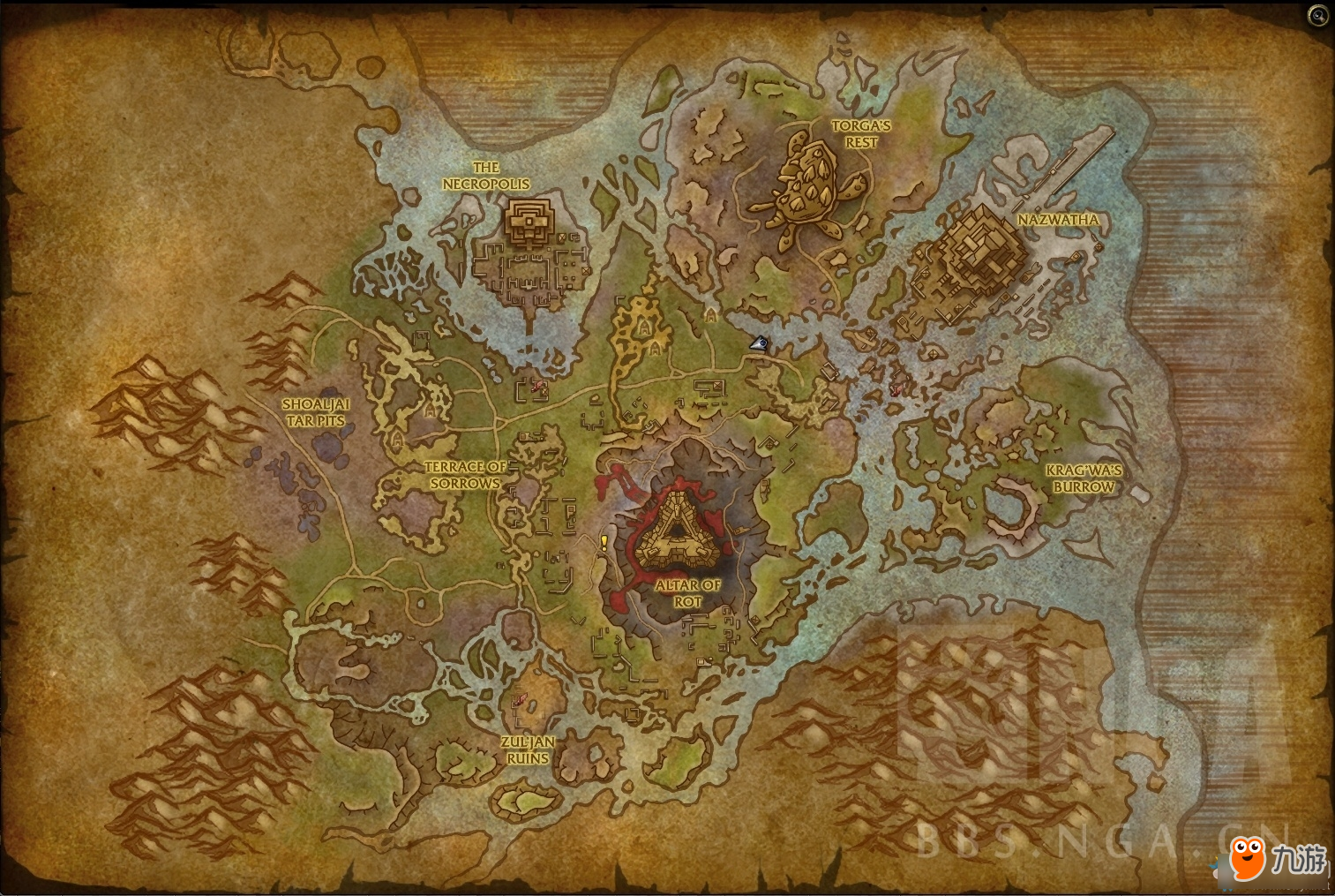 《魔兽世界》8.0测试服库尔提拉斯和赞达拉地图一览