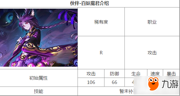 狐妖小红娘手游百妖魔君怎么样 百妖魔君基础属性介绍