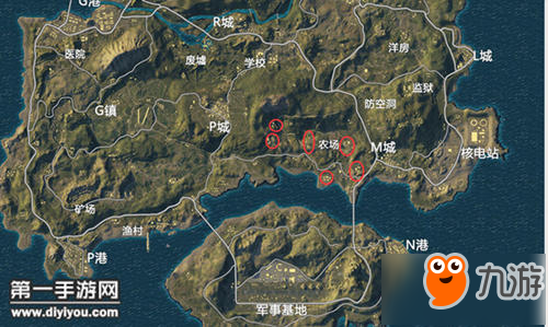 绝地求生刺激战场海岛地图野区盘点 最佳打野