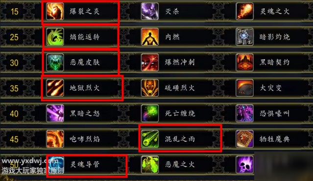 《魔兽世界》WOW9.0前夕毁灭术攻略 天赋加点介绍