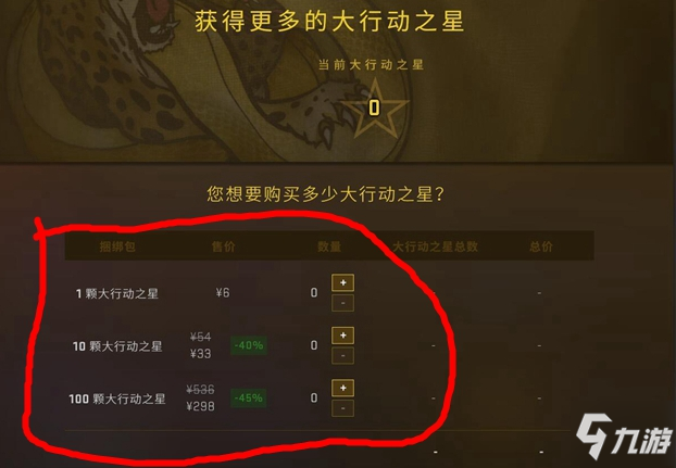 csgo狂牙大行动星星多少钱一颗 大行动之星具体价格一览