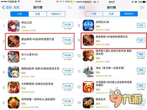 动作手游《兽血再燃》跻身AppStore畅销NO.9
