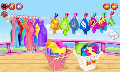洗衣洗宝宝的游戏截图2