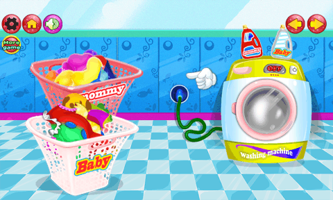 洗衣洗宝宝的游戏截图