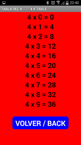 乘法口訣表 Tablas de Multiplicar截圖3