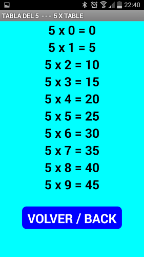 乘法口訣表 Tablas de Multiplicar截圖2