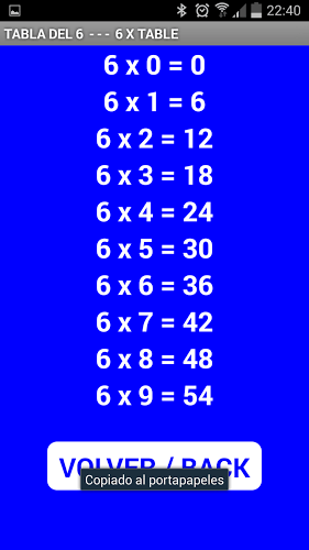 乘法口訣表 Tablas de Multiplicar截圖1