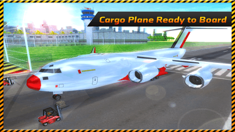 goods transport cargo plane 3d