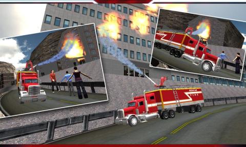 Hill Climb Fire Truck Rescue截图5