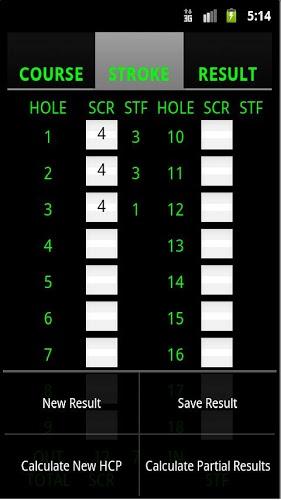 高爾夫記分卡截圖