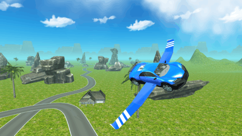 Flying SuperSport Car Sim 3D截圖1