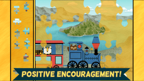 儿童火车游戏：动物园铁路汽车拼图截图4