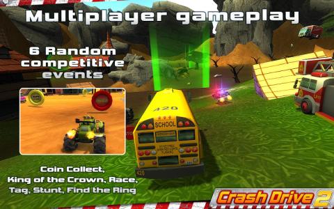 Crash Drive 2 - 多人游戏 Race 3D截图1