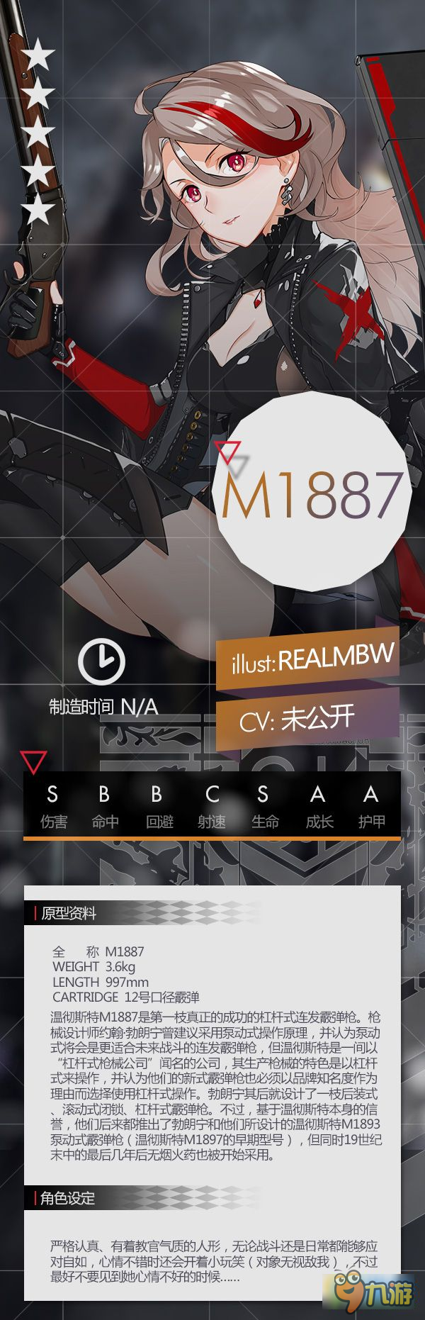 《少女前線》m1887怎么樣 M1887戰(zhàn)術(shù)人形百科一覽