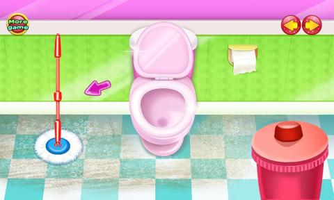 女孩卫生间清洁游戏截图5