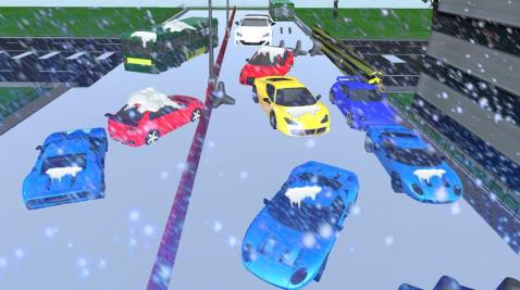 Winter pileup Snow Car Parking截图5