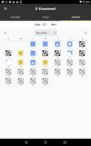 紐約時(shí)報(bào)縱橫字謎截圖