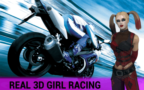 女孩赛车3D摩托车截图2