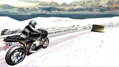 Super Moto Bike Rider On Snow截图2