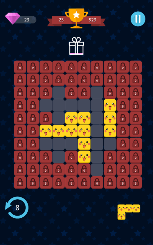 Pikachu Blocks 2 皮卡丘-皮卡丘块2：块拼图截图2