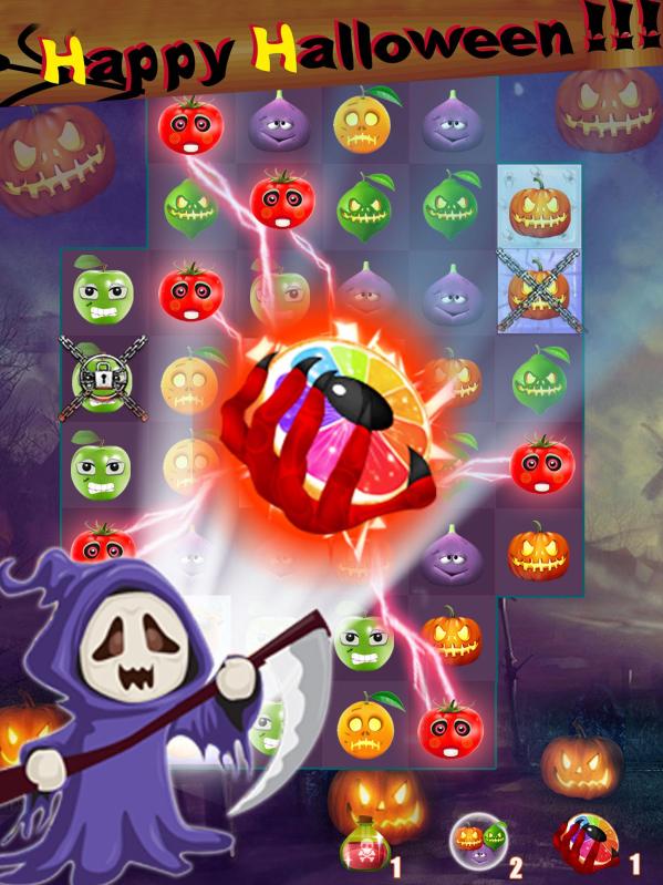 Fruit Halloween Match 3截图2