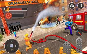 Fire Fighter Truck Real City Heroes截图4