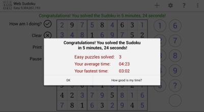 Web Sudoku截图