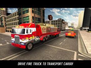 Flying Robot FireFighter: Truck Transform Game截图1
