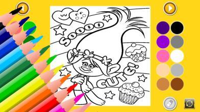 Coloring Book Troll Poppy截图5