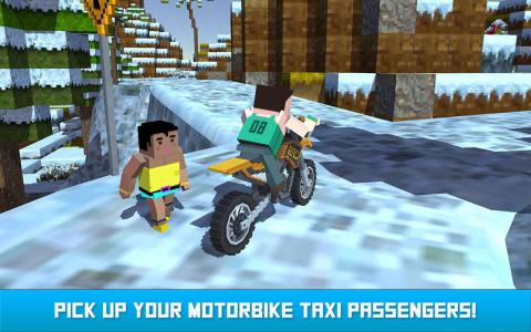 Blocky Moto Bike SIM: Winter Breeze截圖