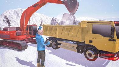 冬季犁卡车模拟器 - 雪挖掘机截图2
