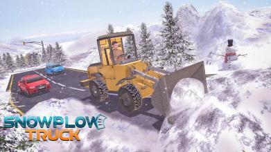 冬季犁卡车模拟器 - 雪挖掘机截图