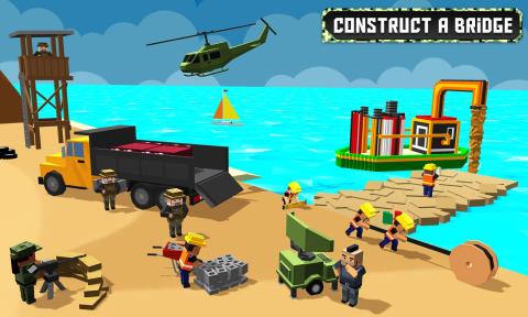 US Army Bridge Building Simulator Games截圖3