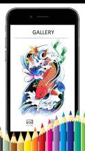 Koi Coloring Book - For Adult截图3