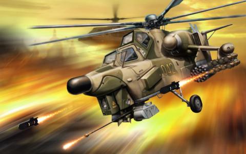 Army Gunship Helicopter Games Simulator Battle War截图