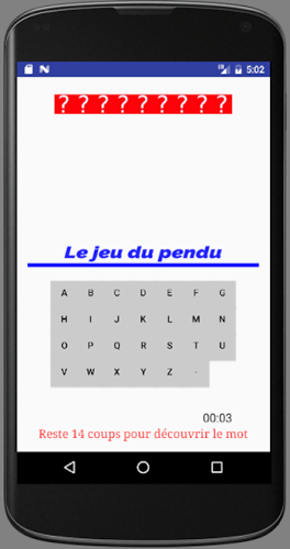 Le jeu du Pendu截图3