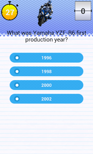 Quiz for Yamaha YZF-R6 Fans截图