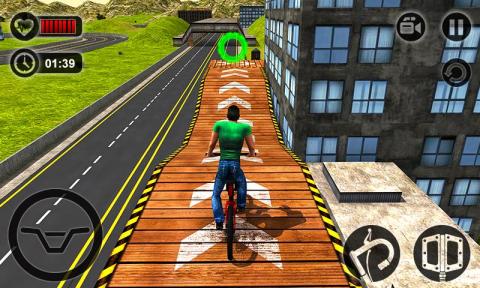 Rooftop Bicycle Stunt Rider 3D截图5