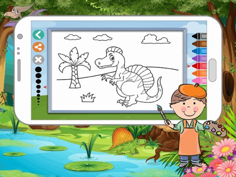 恐龙着色为孩子们截图3