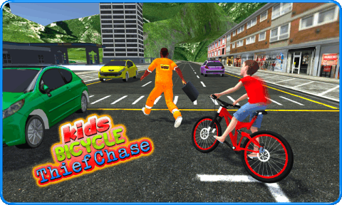 Kids Bicycle Rider Thief Chase截图5